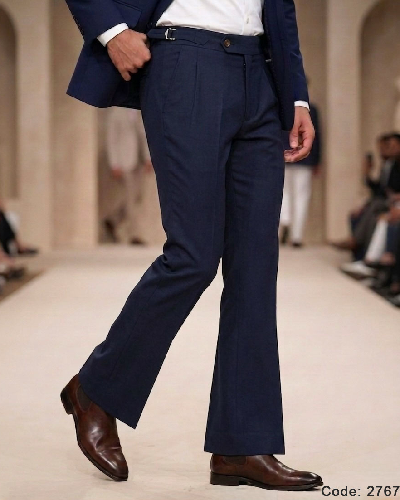 Men's Bootcut Formal Pant - Navy